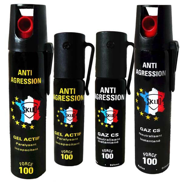 PROMO 4 bombe lacrymogene gel et gaz lacrymogène anti agression efficace.
